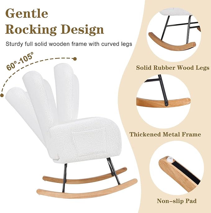 VECELO Rocking Chair Nursery - Image 6