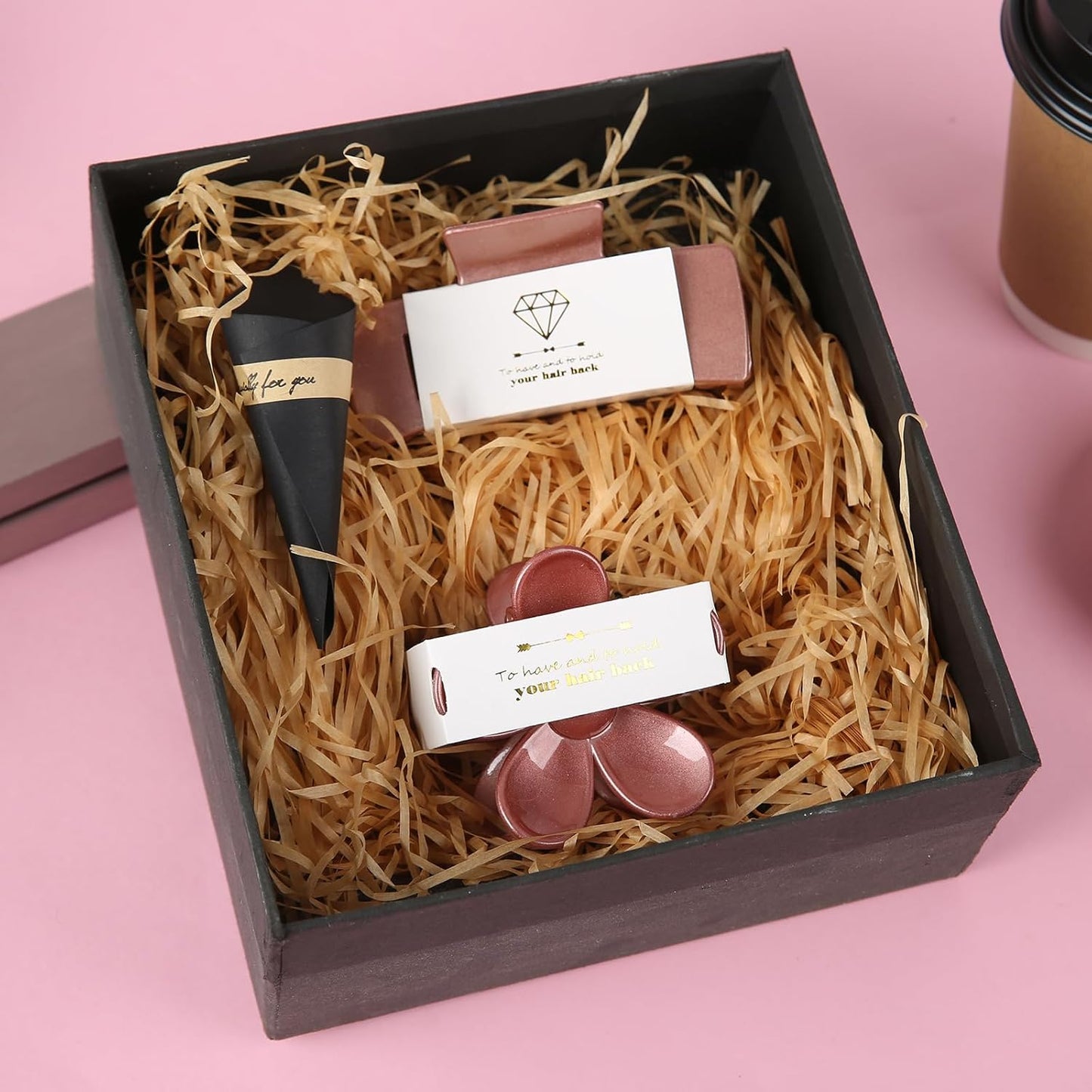 12pcs Bridesmaid Proposal Gifts 4.1inch square Bachelorette Claw Clips Sunglasses set of 12 Girls Trendy Cute Hair Clips for Wedding Party Favors(Pink 12pcs)