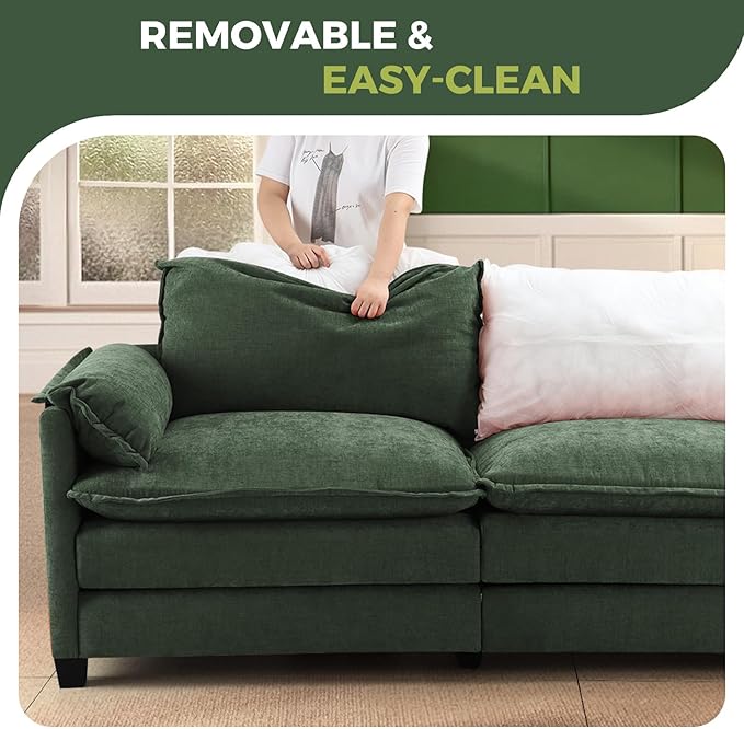 ELUCHANG Oversized 79" Modular Sectional Sofa Bed, Comfy Cloud Couch - Image 5