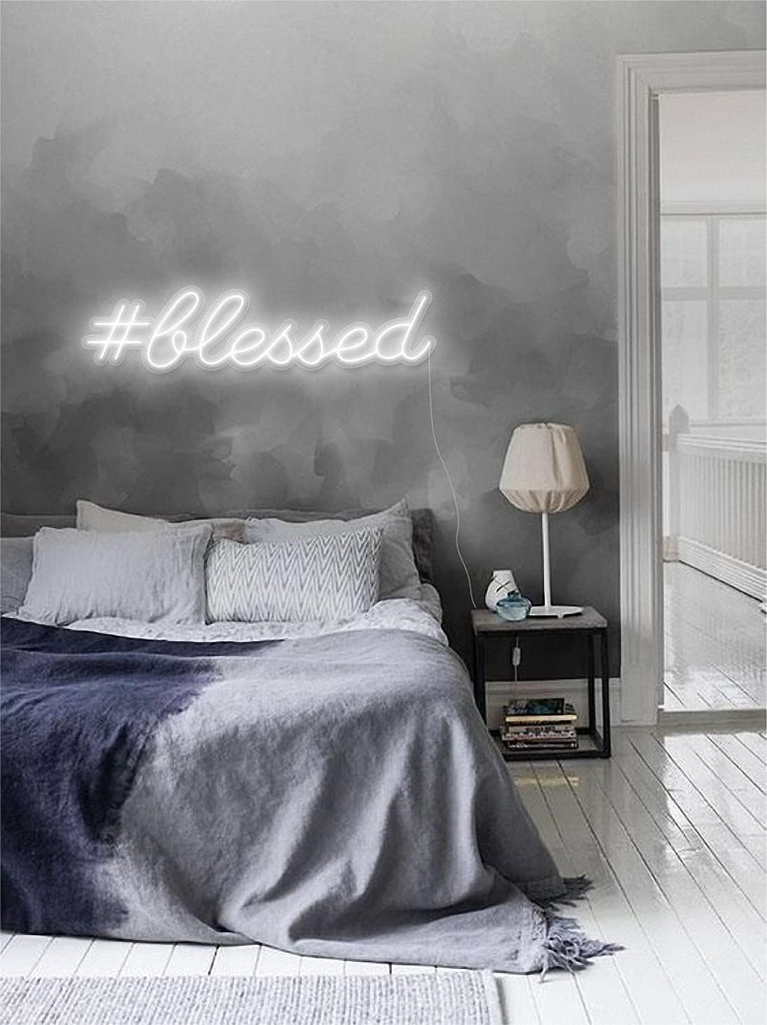 Ulalaza LED Neon Sign Night Light for Wall Party Décor Bedroom Room Bar Wedding Home Birthday Art Decoration Christmas with USB Chain Light modulator 5v (lets party blue)