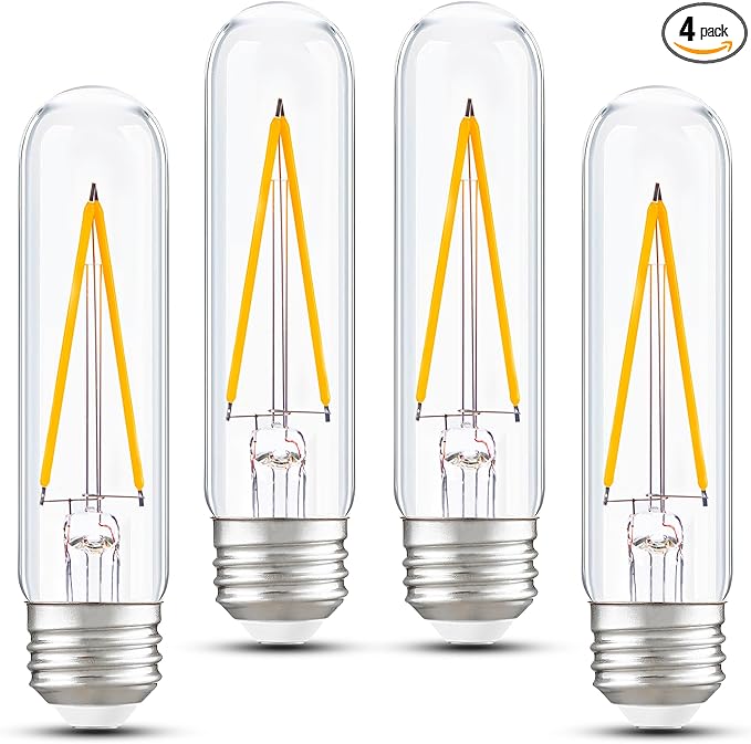 Dimmable E26 T30 T10 LED Bulb Long Tube Light Bulb 4W, Type T Tubular Light by PADMOLUDAZ