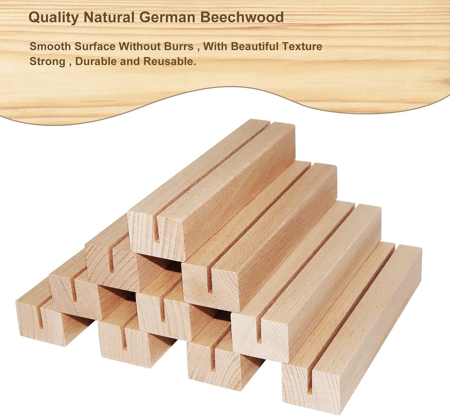 Wedding Table Numbers 21-25, Acrylic Arch Signs with Natural Wood Stands Holders, Rustic Table Decor for Reception & Parties (Frosted White)