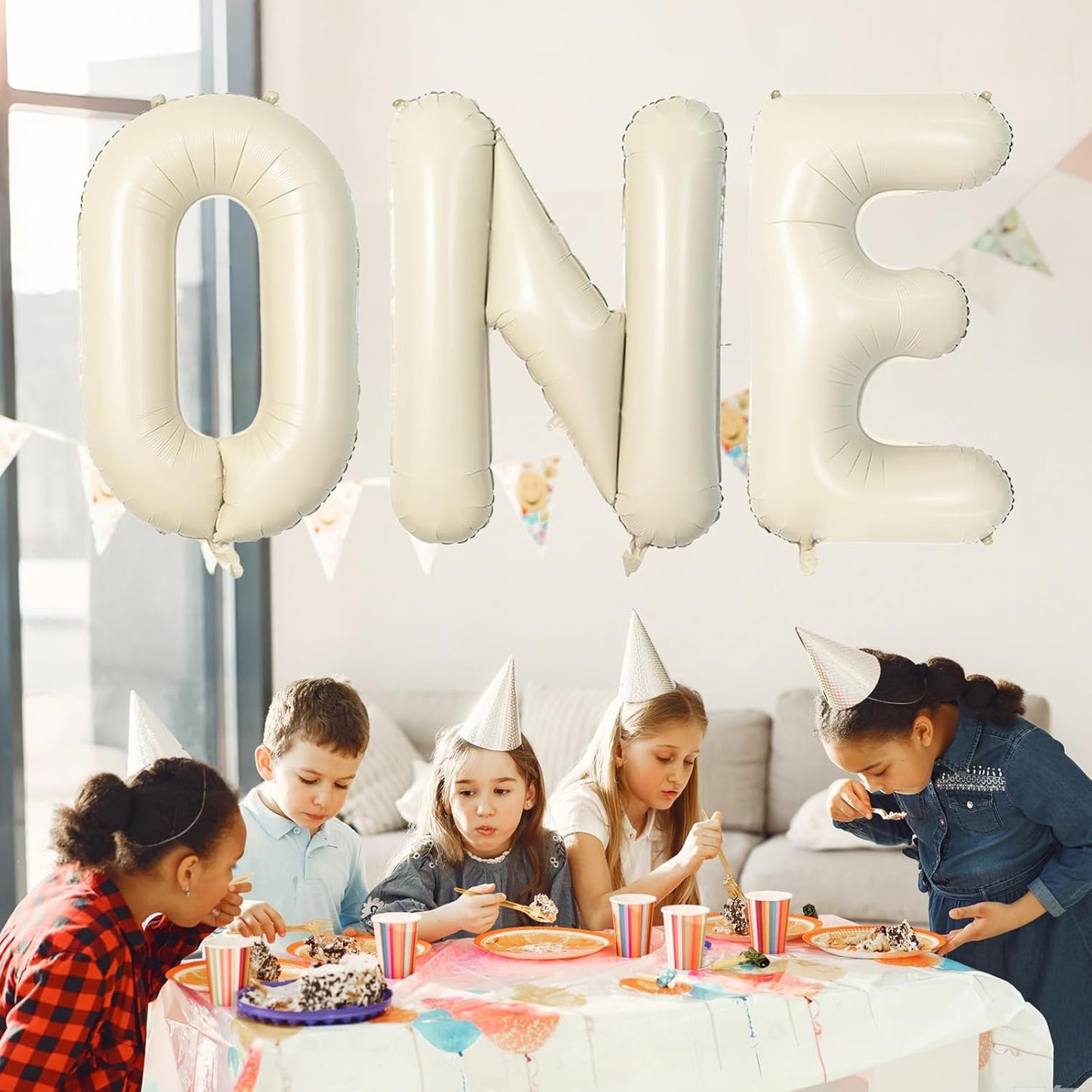 40 Inch Letter Balloons J, Big Custom A-Z Alphabet Foil Name Balloon Cream White, Self Inflating Beige Customize Helium Balloon Letters J for Women Girls Birthday Bride Baby Shower Party Decorations