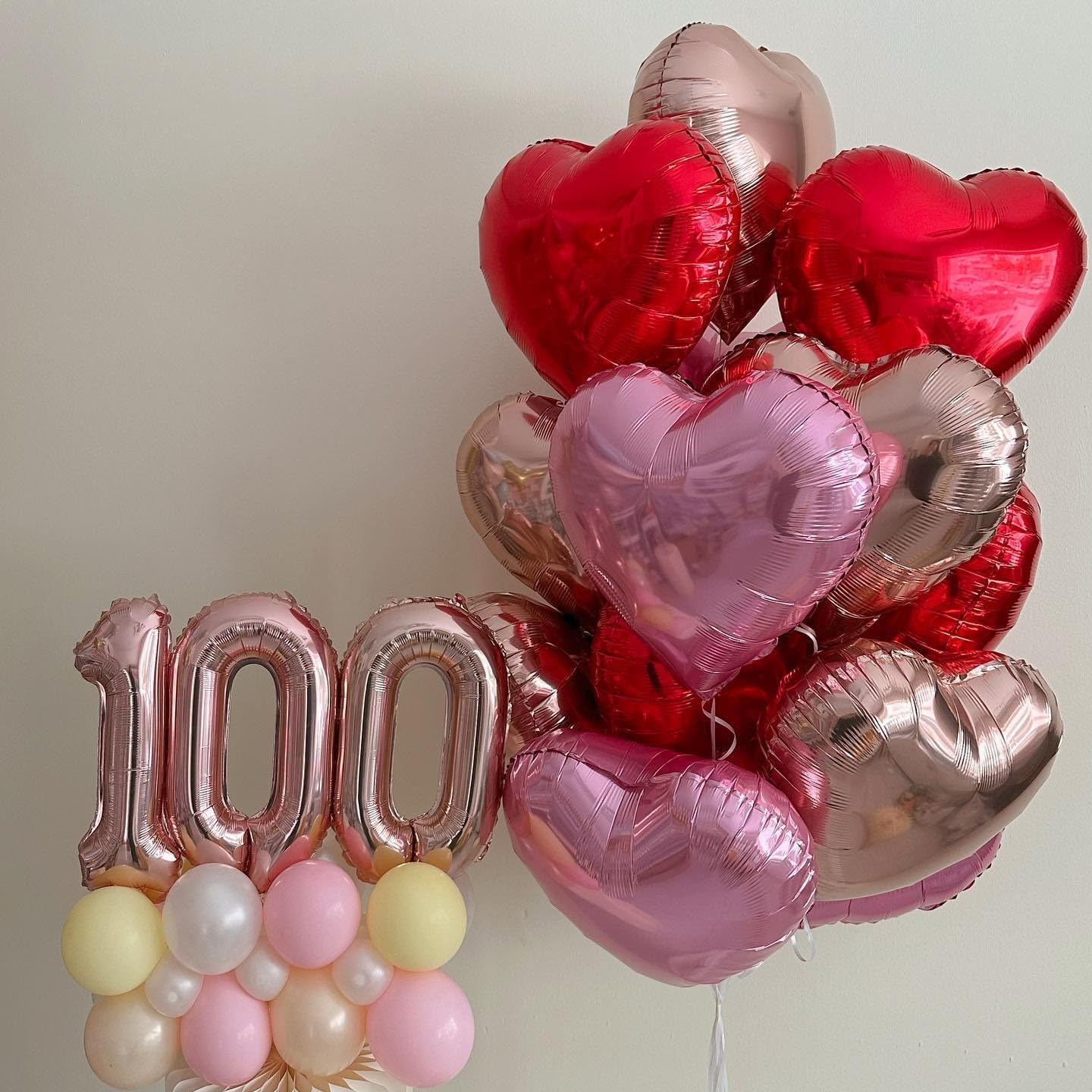 Pink Heart Balloons,12Pcs Light Pink Heart Shaped Foil Balloons,18Inch Pearl Pink Helium Polyester Film Balloon for Birthday Baby Shower Anniversary Wedding Party Decorations