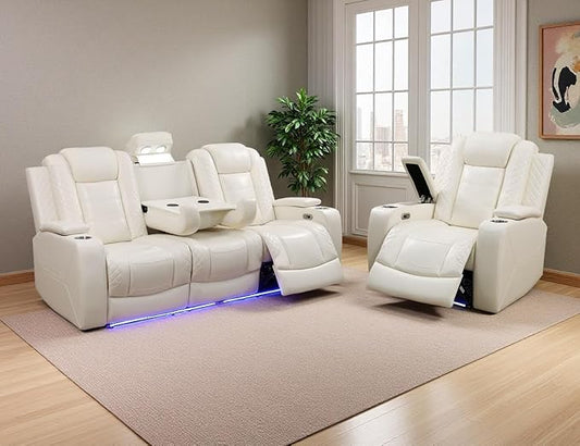 Leather Power Recliner Sofa Set by LYfurniture