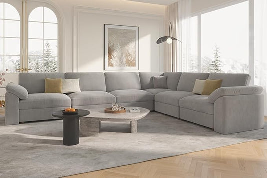 EASE MOOSE Oversized Sectional Modular Sofa, Large L Sectional Couch Wide Deep by EASEMOOSE
