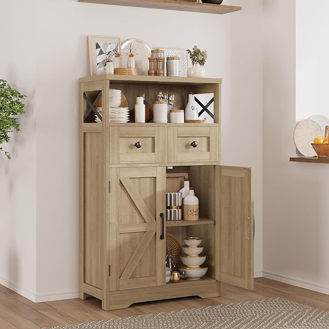 FiveWillowise Natural Storage Cabinet - Image 4