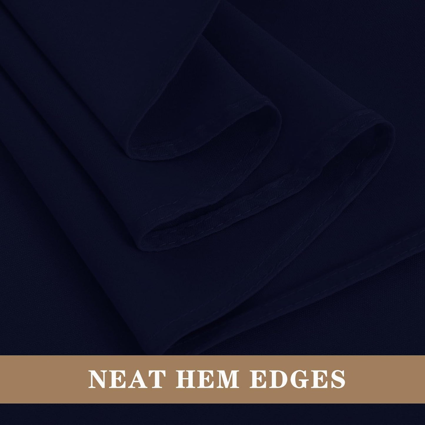 Fitable 6 Pack Navy Round Table Clothes - 70 Inches in Diameter - Stain Resistant and Washable Tablecloths, Polyester Fabric Table Covers for Wedding, Party, Banquet, Gathering