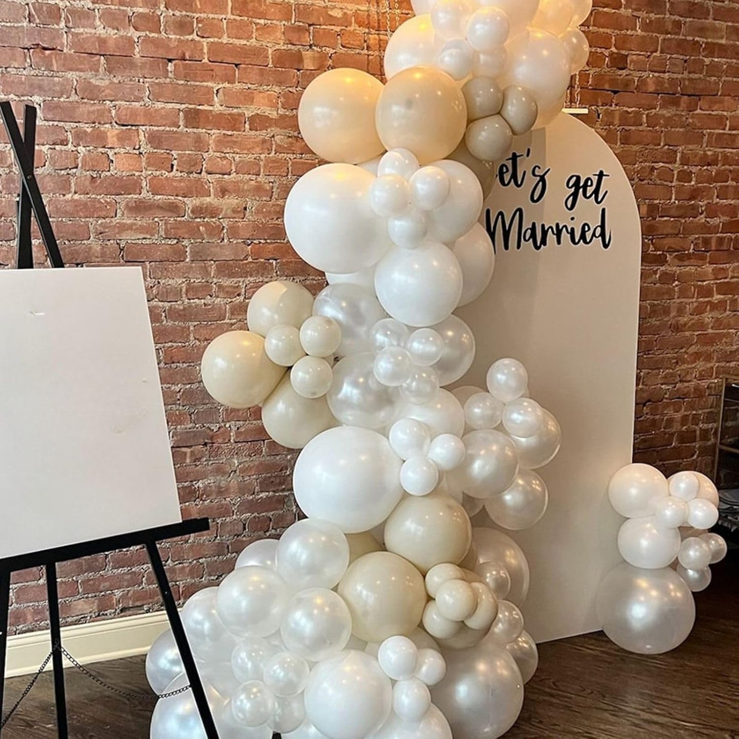 Pearl Balloons, 52 PCS 12 Inch Pearl white Double-Stuffed Balloons, White Pearl Sand White Double-Stuffed Ivory Latex Balloon for Birthday Baby Shower Wedding Bridal Party Decoration