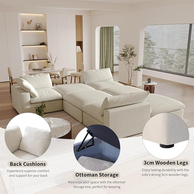 Cloud Couch 120" Sectional Couches - Image 5