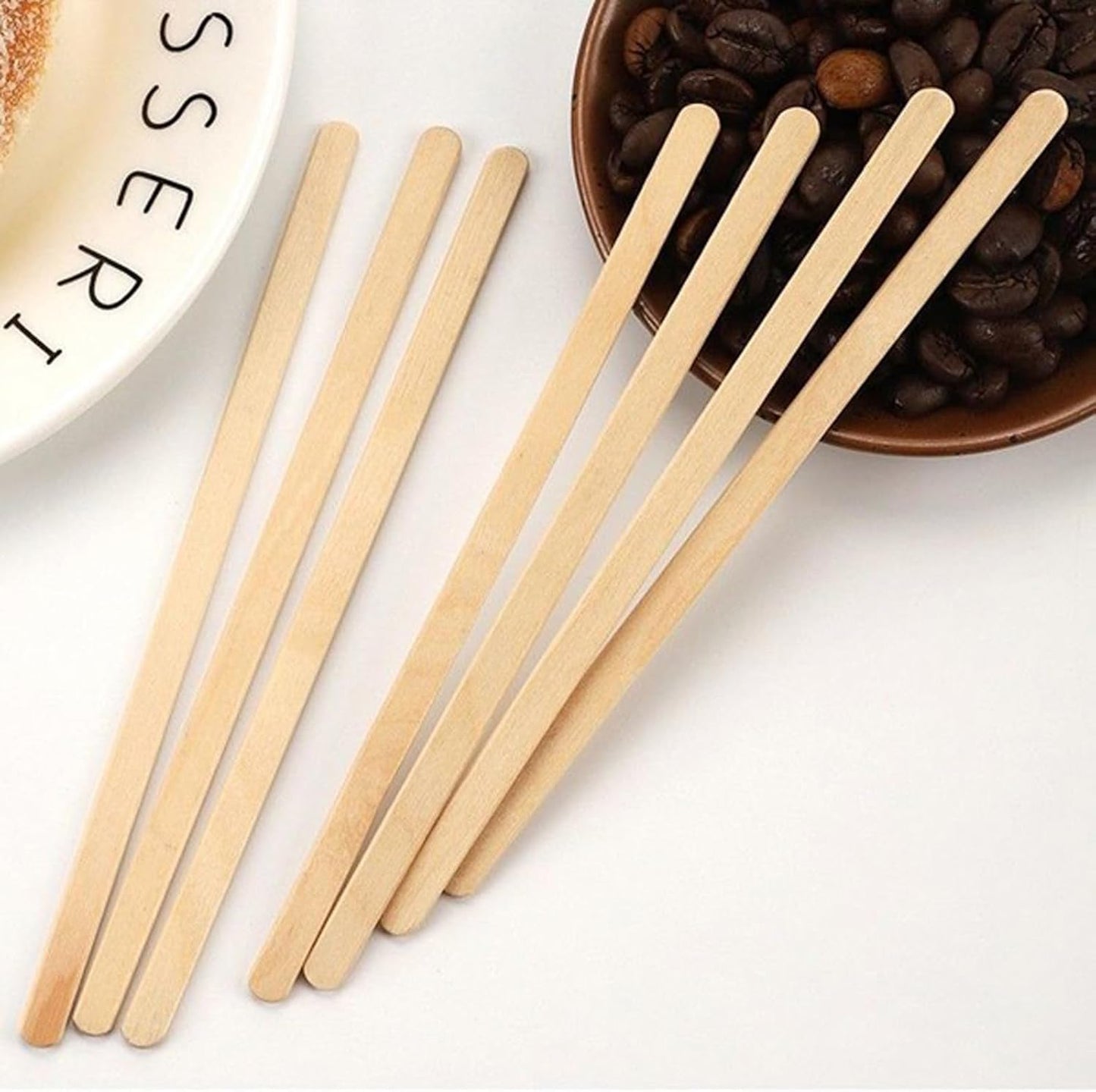 1200 Pcs Individually Wrapped Wooden Coffee Stirrers, 5.5 Inch Disposable Bulk Smooth Rounded Edges Wood Stirrers for Coffee, Cocktail and Hot Drinks