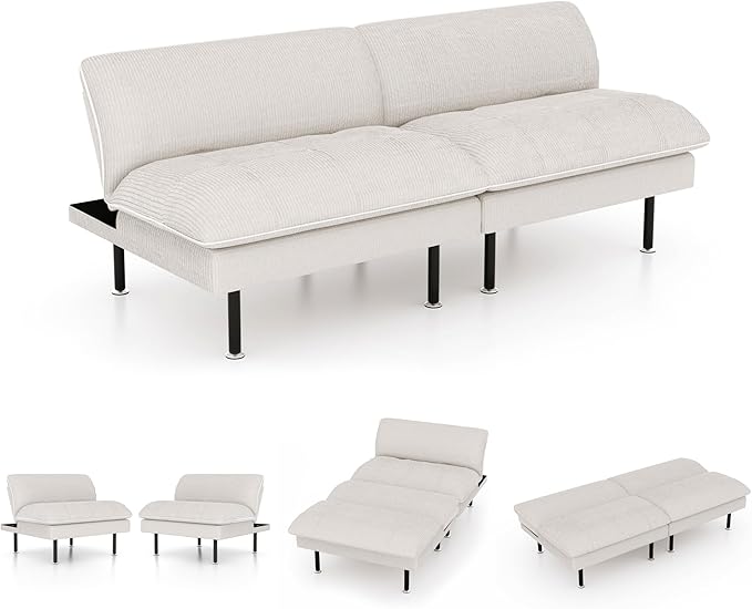 Ribilake 70" Futon Sofa Bed, 4 in 1 Multi-Function Couch Sleeper - Image 4