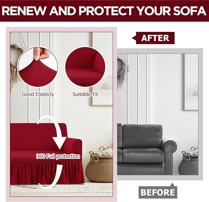 Fanfanwin 3 Pcs Sofa Slipcover Set - Image 4