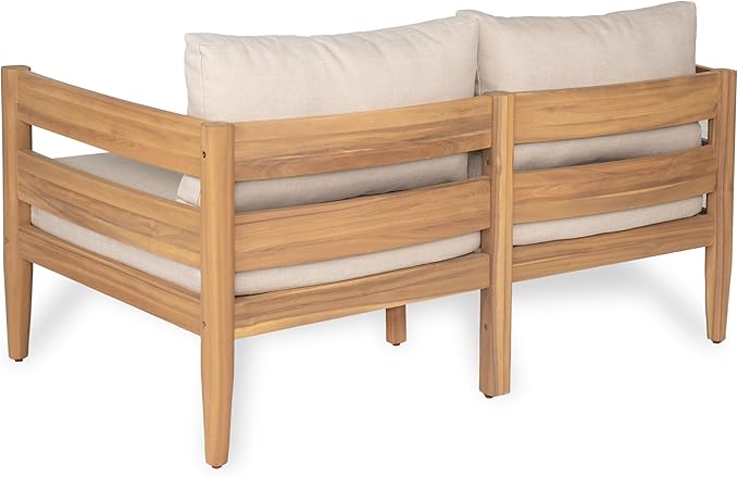 Christopher Knight Home Kory 4-Piece Acacia Wood Patio Furniture Set, Outdoor - Image 9