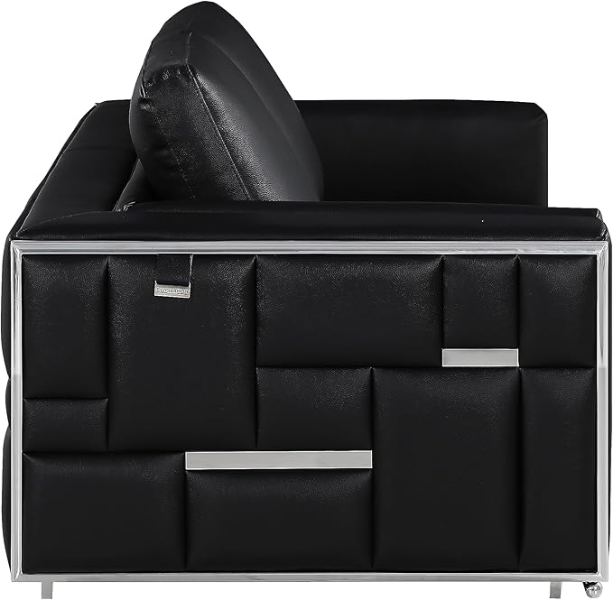 Blackjack Furniture Catania Modern Top Grain Italian Leather Sofa Set - Image 16