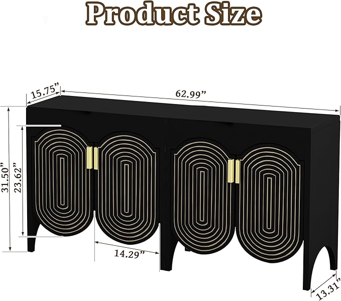 FurSch Fluted Sideboard Cabinet - Image 2