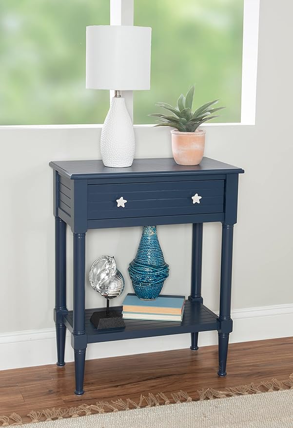 Linon Raleigh Navy Accent Table - Image 2