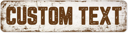 Custom Sign, Custom Street Sign, 11 Font Colors, 13 Font Styles, 4 Hole Options, 22 Sizes, 12x48 Inches, Rust Free DiBound, Fade Resistant, Made in USA by My Sign Center (Rustic)
