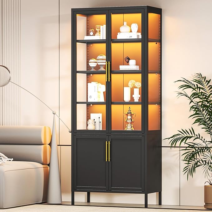 6-Tier Glass Display Cabinet by WOOWDEPOTBetterYourLife