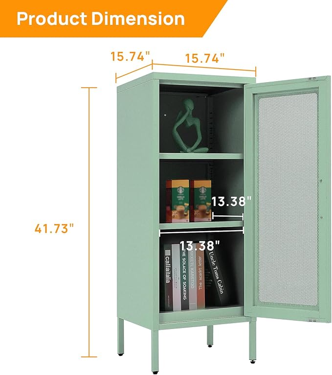 Slim Metal Storage Cabinet - Image 3