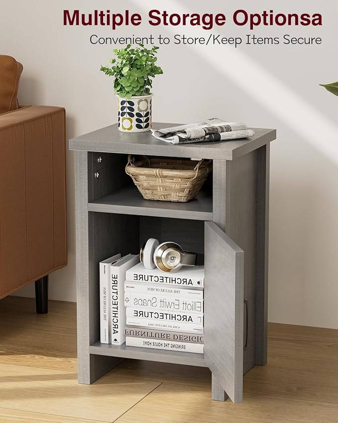 YESHOMY Farmhouse Modern Nightstand - Image 5