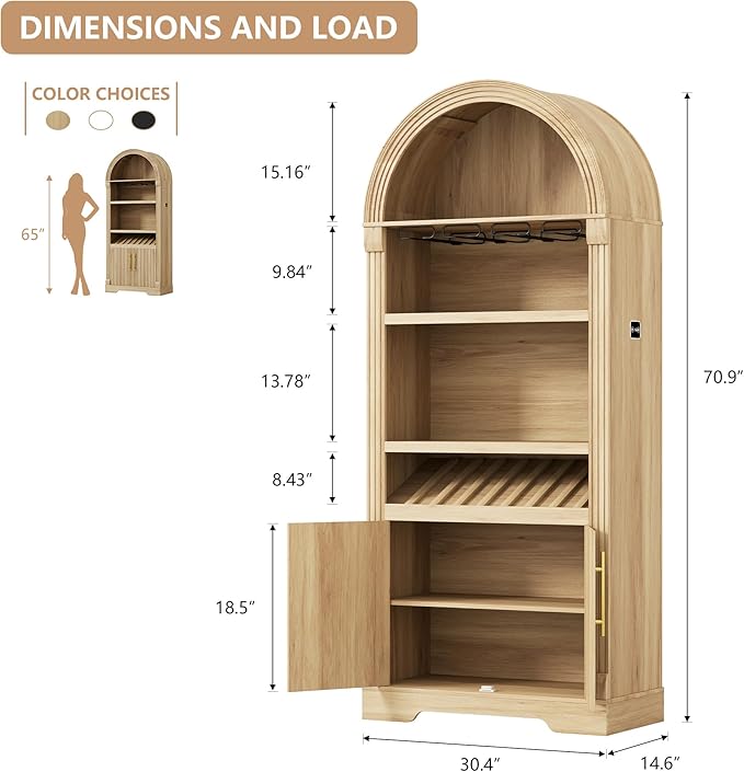 Vlsrka Arched Cabinet, Kitchen Pantry Cabinets - Image 2