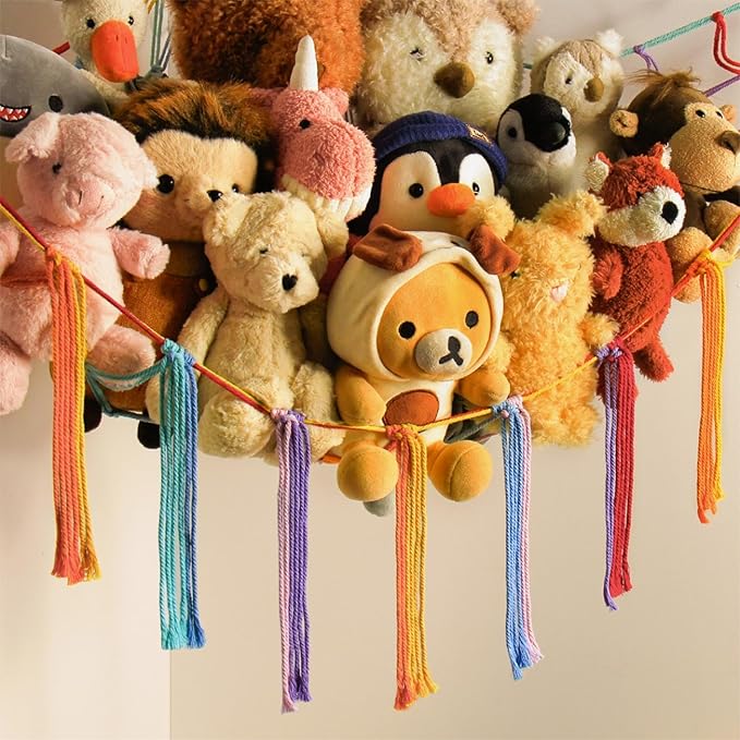 mirolam Stuffed Animal Hammock Corner Storage Net Cute Preppy Trendy Stuff Gifts - Image 5