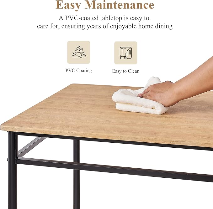 VECELO Dining Table Set for 4, 5-Piece Wood Kitchen Table - Image 5