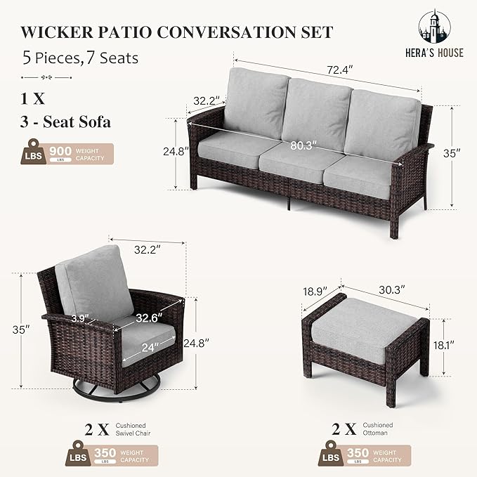 HERA'S HOUSE Patio Furniture Set - Image 6