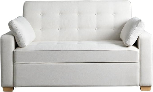 Serta Ainsley 66.5" Convertible Sleeper Loveseat, Full Size, Dreamcoil Comfort by SertaDreamConvertibles