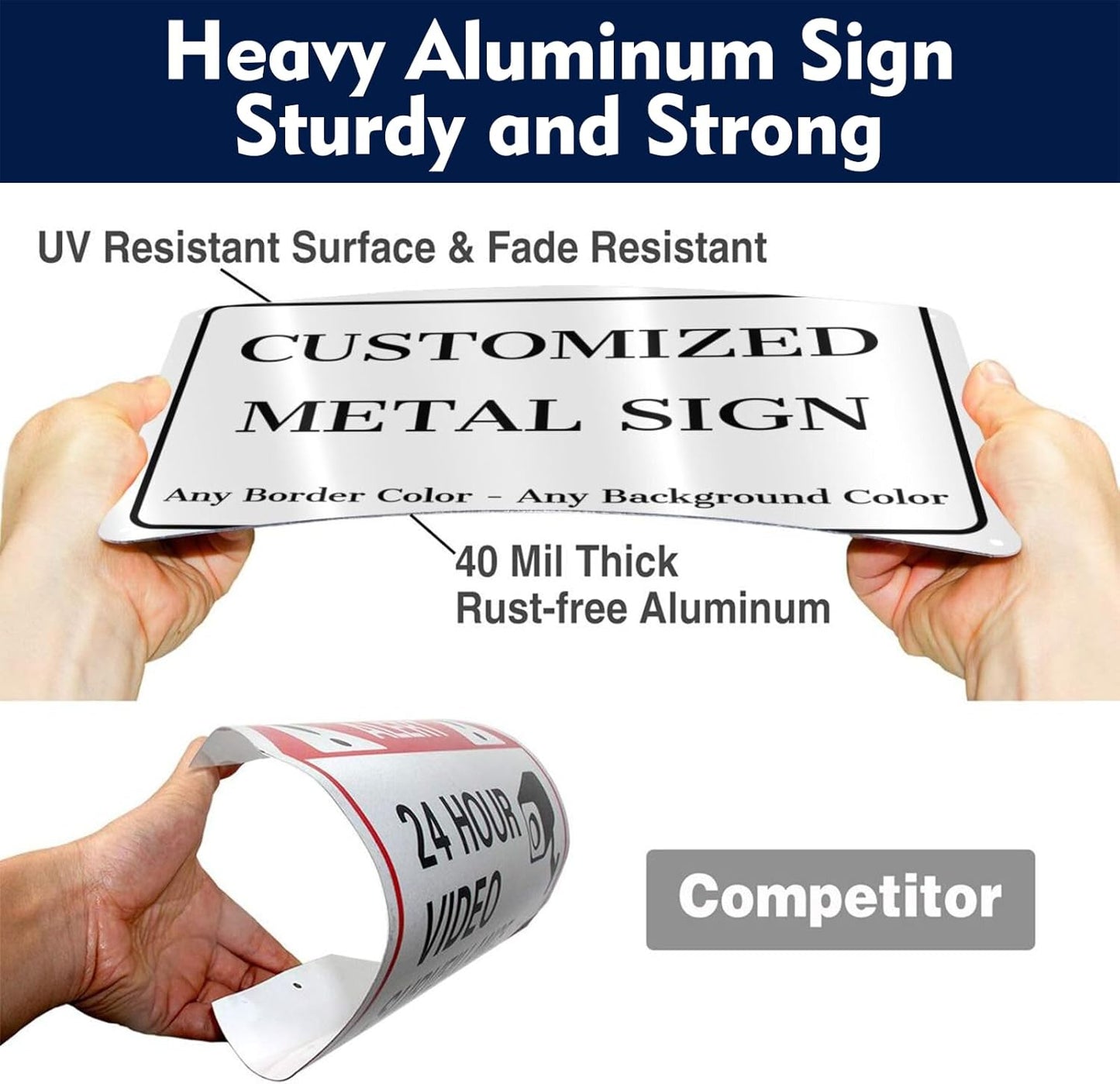 Custom Signs Outdoor Metal - 12 x 8 Personalized Aluminum Rust-Proof Entrance Garden Hazard Intersection Parking Signs, Decorative Sign（Style 02)