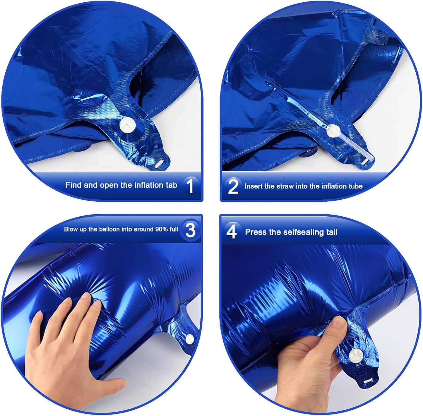 Helium Foil Night Blue Number 8 Balloon 40 Inch, Mylar Eight Numbers 8 18 28 38 48 58 80 88 Birthday Balloons, Night Blue Women Men Anniversary Graduations Party Supplies