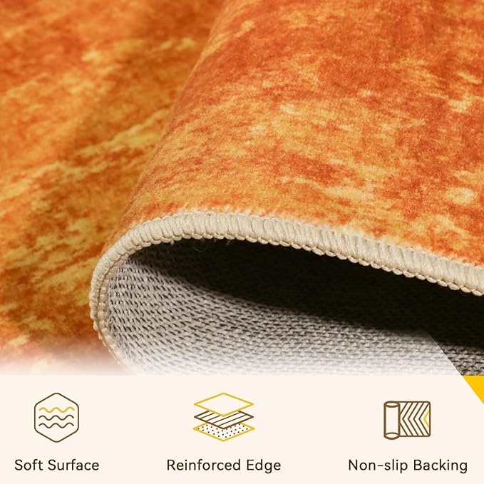 RELEANY Washable Area Rugs 8'x10' Non-Slip Modern Abstract Soft - Image 5