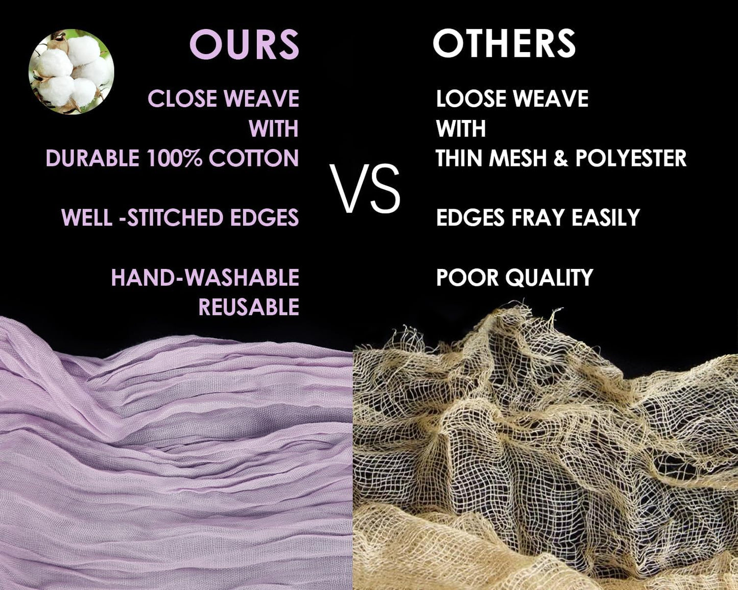 Lilac Purple Cheesecloth Table Runner Boho 10ft Gauze Cheese Cloth Gorgeous Table Runner for Baby Shower Wedding Bridal Shower Fall Thanksgiving Table Decor