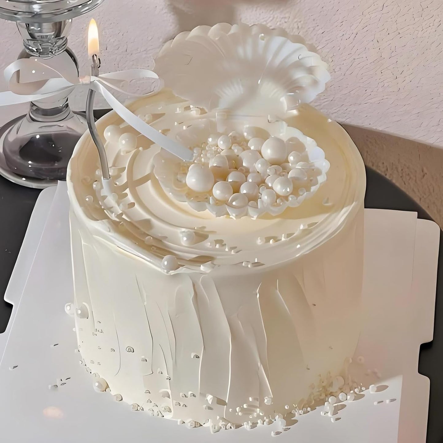 QuirkTech Pearl Sprinkles Mix-sized, 1.1Lb/500g White Edible Pearls for Cake Decorating, Ice Cream Topping Cupcake Toppers Cookie Wedding Shower Party