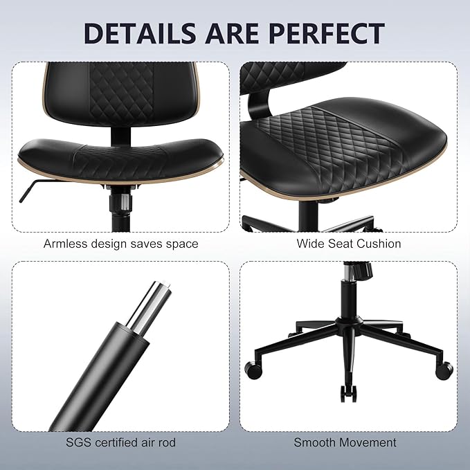 Modern Armless Office Chair - Image 6