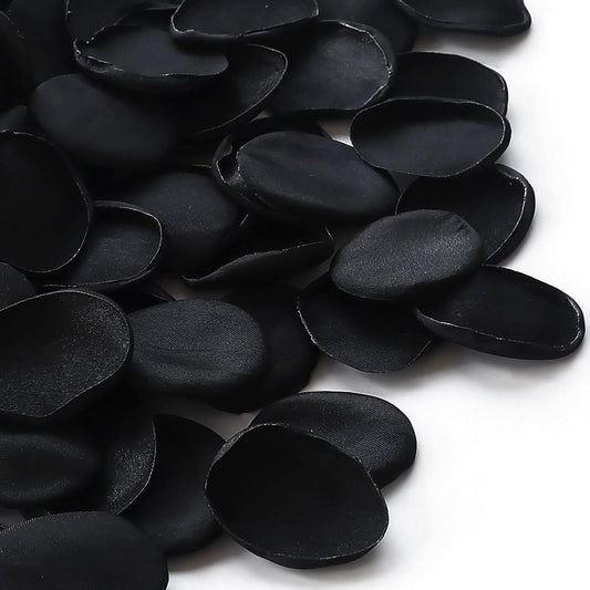 Floroom 300pcs Rose Petals Black Faux Silk Flower Petals for Wedding Flower Girl Basket Aisle Scatter Dinner Table Centerpieces Party Confetti Bridal Shower Romantic Night Decoration