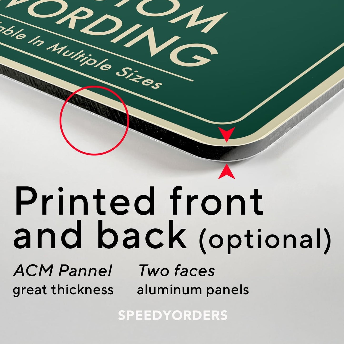 Custom Outdoor Metal Signs - Personalized Aluminum, Driveway Signs - Waterproof USA Made, Forest Green 18x12 In