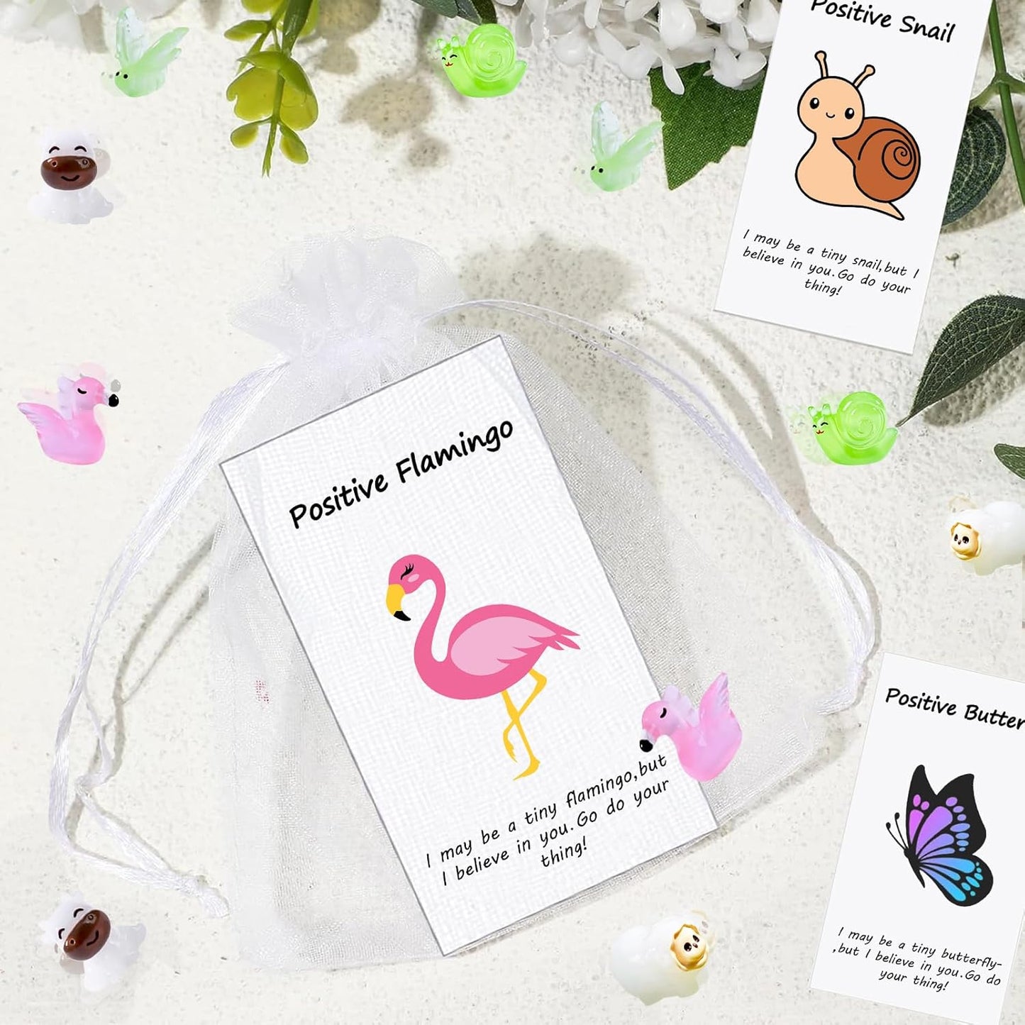 20 Set Employee Appreciation Gifts Bulk for Thank You Staff Back to School Student Teacher Office Coworker Nurse Pocket Gift Favors Animal Pun Inspirational Note Cards Cow Butterfly Flamingo Favors