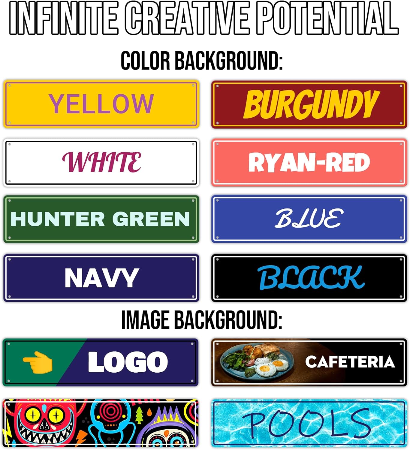 Custom Signs Outdoor Metal - 16 x 4 Personalized Aluminum Rust-Proof Entrance Hazard Intersection Parking Street Signs，Decorative Sign