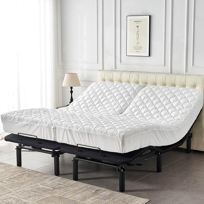 Quilted 28-30" Split Top California King Mattress Protector Pad - Image 8