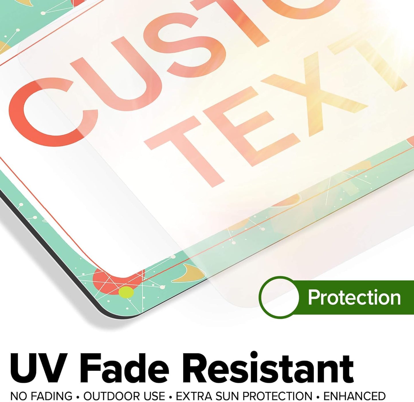 Custom Sign, Custom Street Sign, 11 Font Colors, 13 Font Styles, 4 Hole Options, 22 Sizes, 7x10 Inches, Rust Free DiBound, Fade Resistant, Made in USA by My Sign Center (Mid-Century Modern 2)