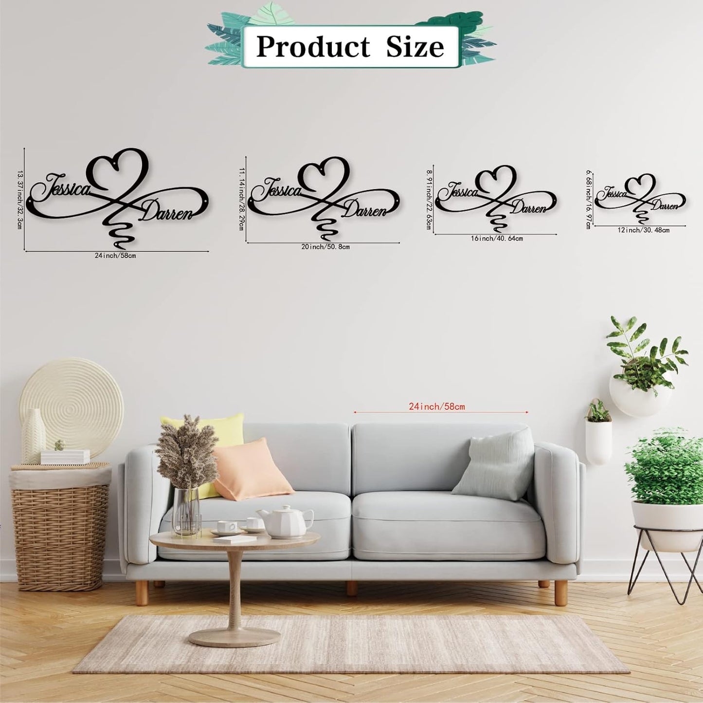 Personalized Infinity Symbol, Metal Love Sign, Love Sign Infinity Heart Sign Metal Wall Decor, Metal Wall Art Decor, Valentine's Day Gift for Her, Metal Wall Art Room Wall Decor