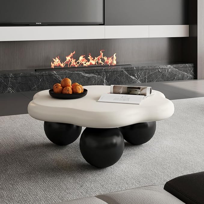 35.03" Cloud Coffee Table for Living Room Unique Coffee Table Modern Low Coffee - Image 3