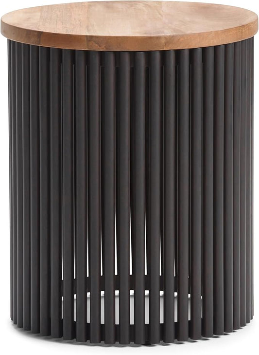 SIMPLIHOME Demy Metal and Wood Accent Table by SimpliHome