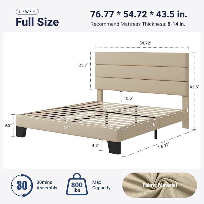 Allewie Full Size Platform Bed Frame - Image 2