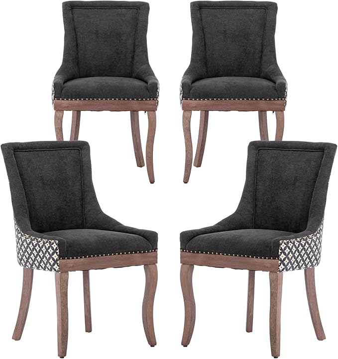 Modern Dining Chairs Set of 4, High Back Dining Chairs Side Chairs by MZDOO