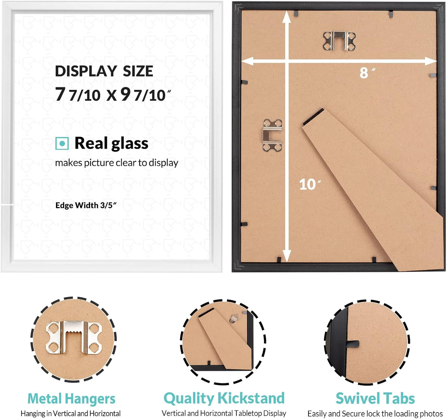 LaVie Home 8x10 Picture Frames (12 Pack, White) Simple Designed Photo Frames for Wall Mount Display, Set of 12 Classic Collection
