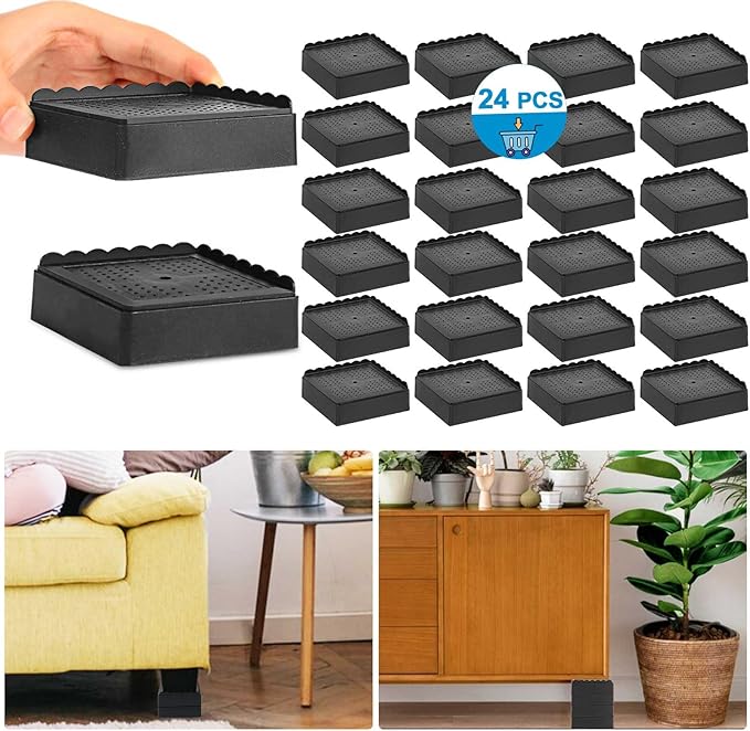 Bed Risers 1 inch, 2 inch, 3 inch, 4 inch Heavy Duty, Adjustable Furniture Riser - Image 8