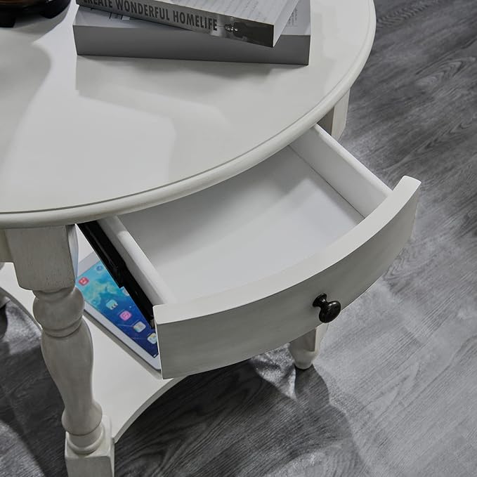 LEEMTORIG Oval Round End Table - Image 6